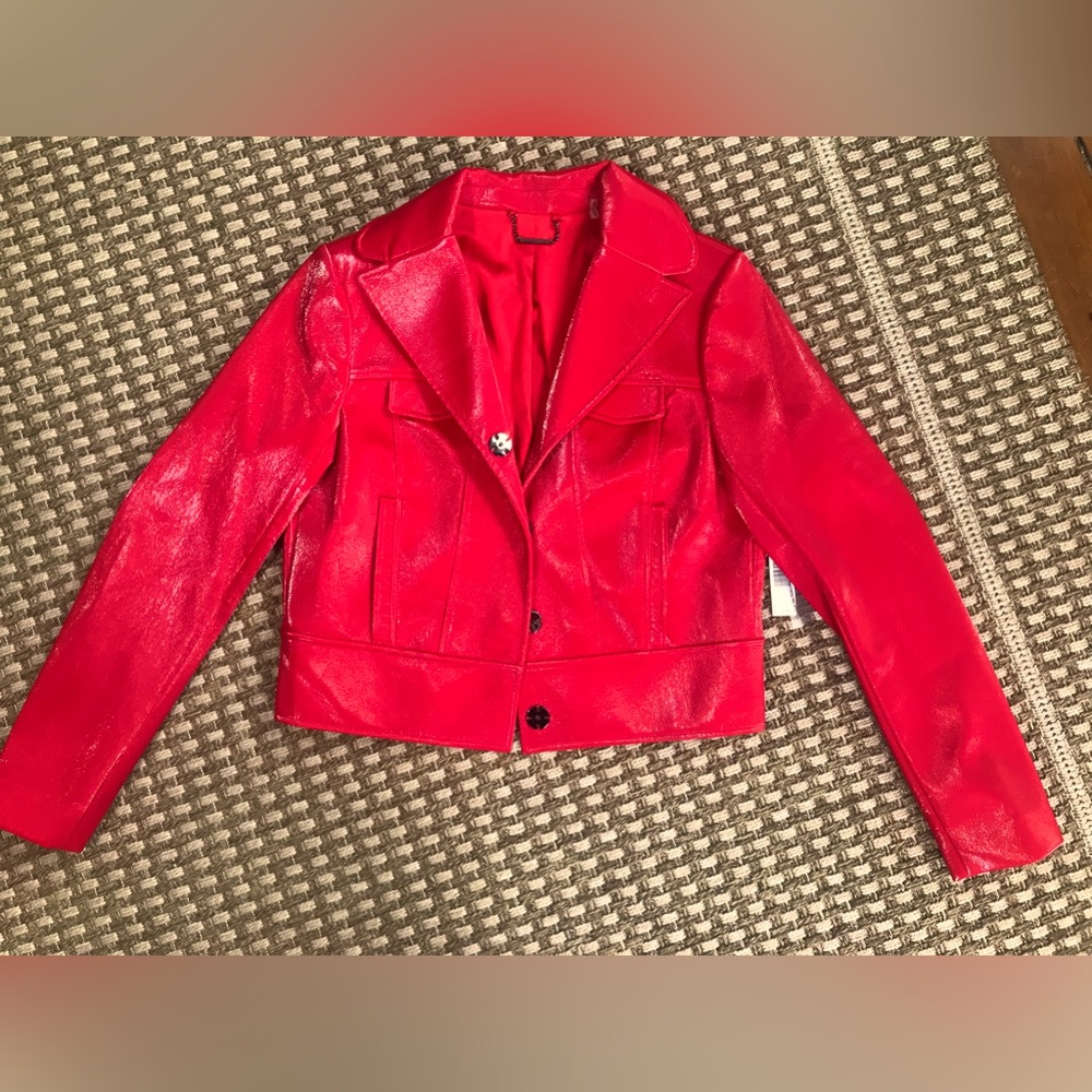 Red Elie Tahari Women’s Size M Sleek Jacket New With Tags